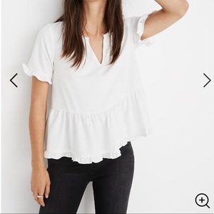 Madewell Stanza Ruffle-Hem Top